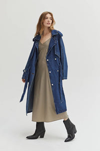 Jaylene Denim Trench Coat