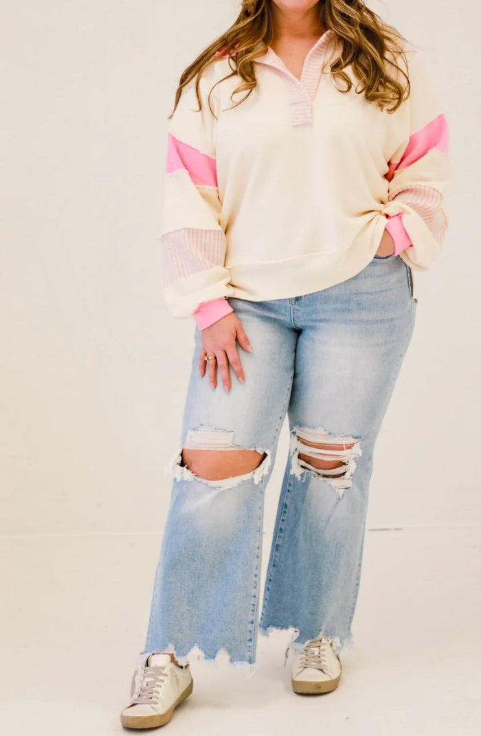 PLUS SIZE 90’S VINTAGE FLARE JEAN (millennim blue)