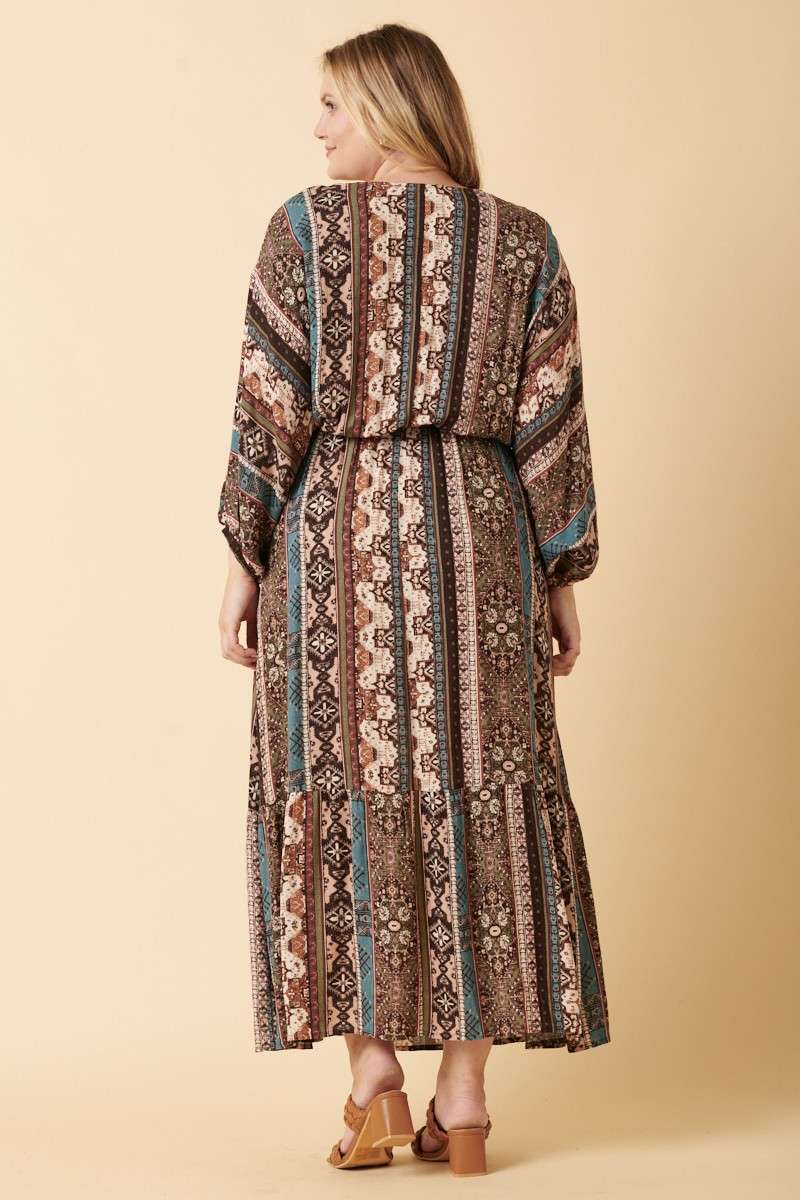 VINTAGE TRIBAL MAXI DRESS