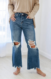 90’s VINTAGE CROP FLARE JEAN