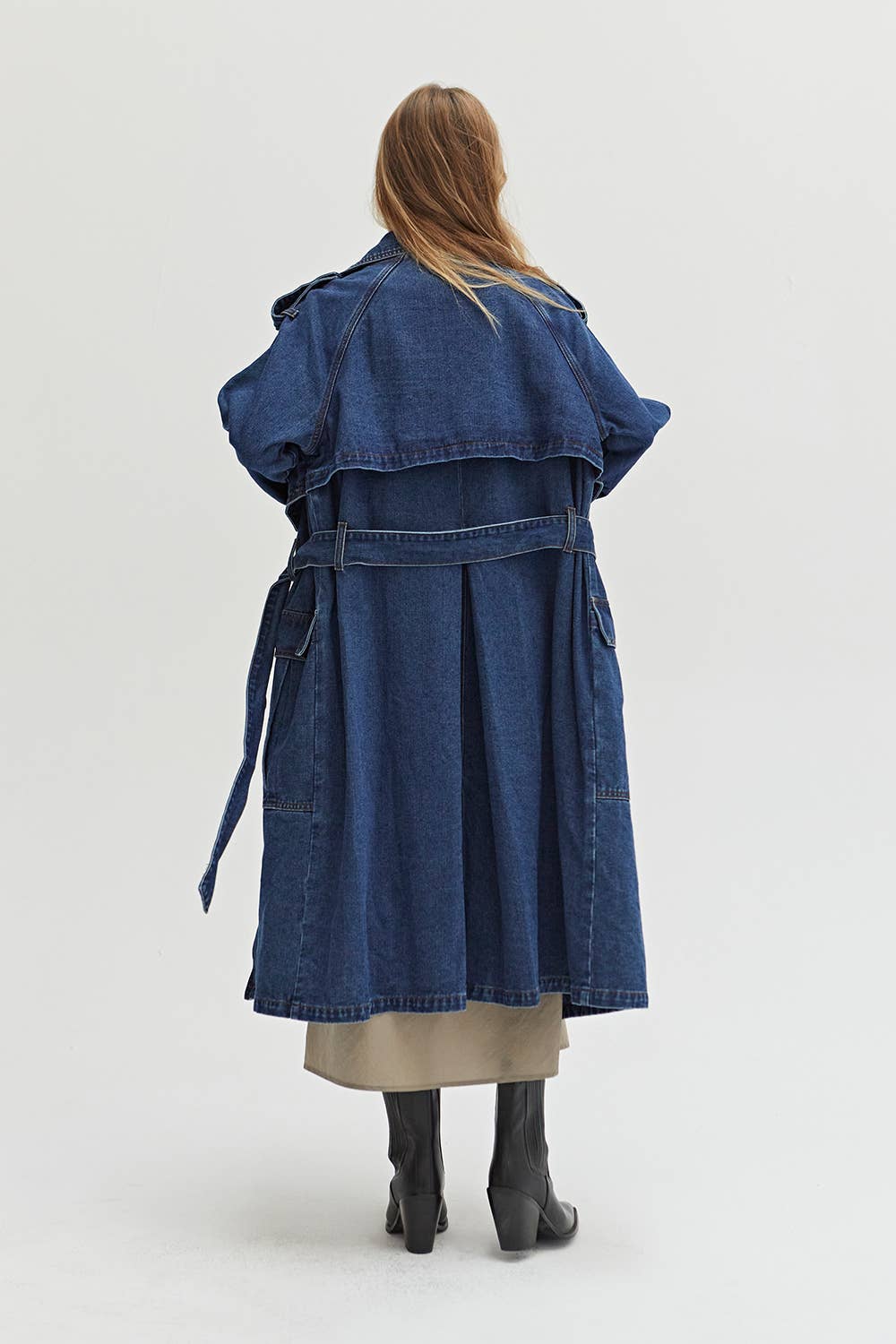 Jaylene Denim Trench Coat