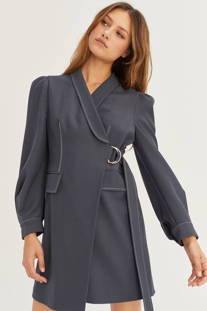 Hayley Blazer Surplice Mini Dress