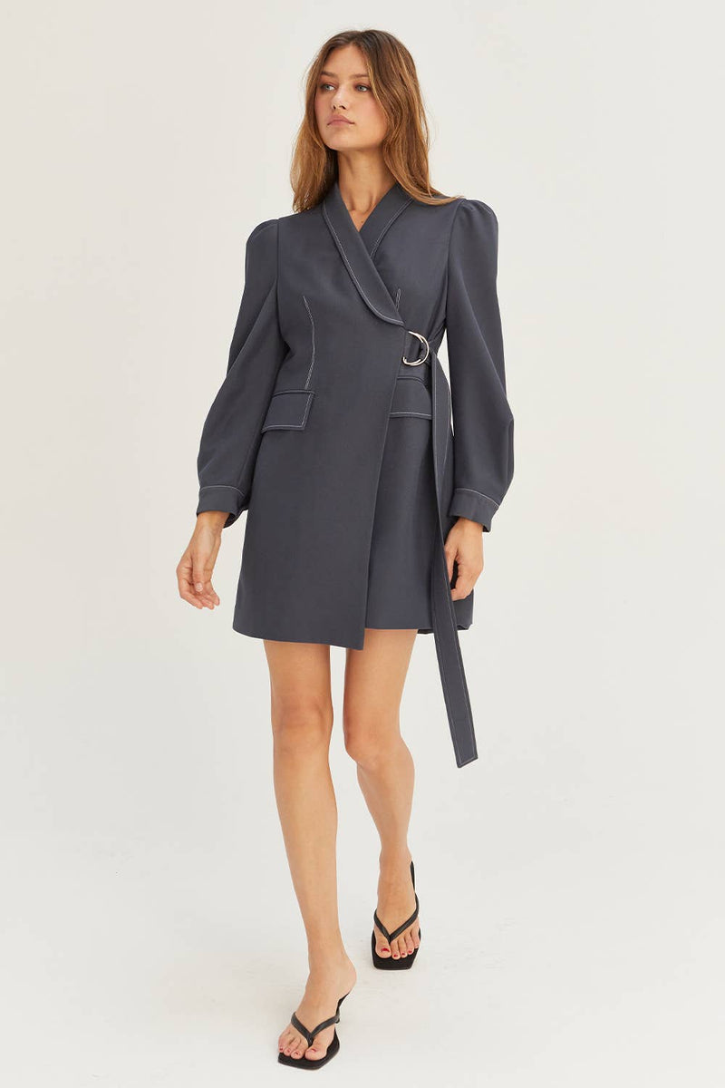 Hayley Blazer Surplice Mini Dress