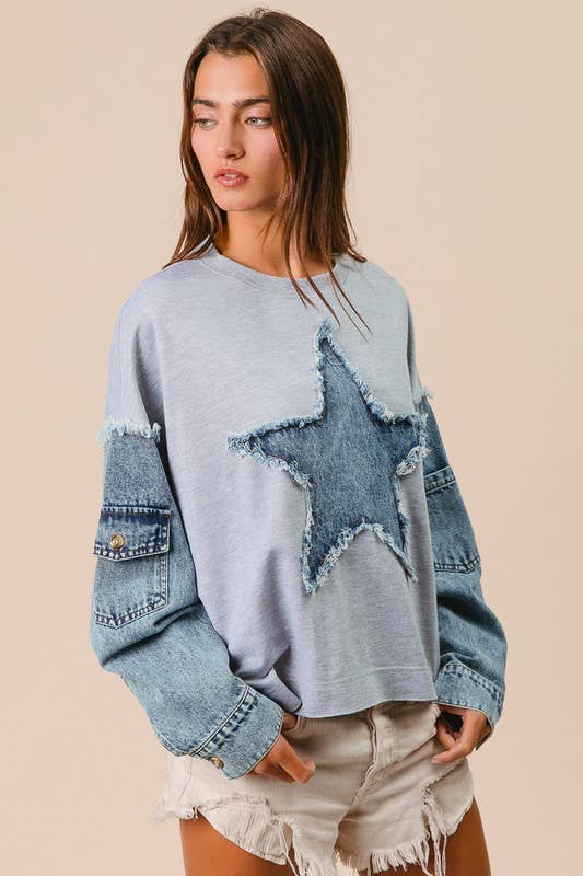 YOU’RE A STAR PATCH SWEATER