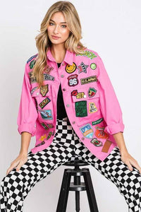 PATCHWORK BOYFRIEND DENIM JACKET