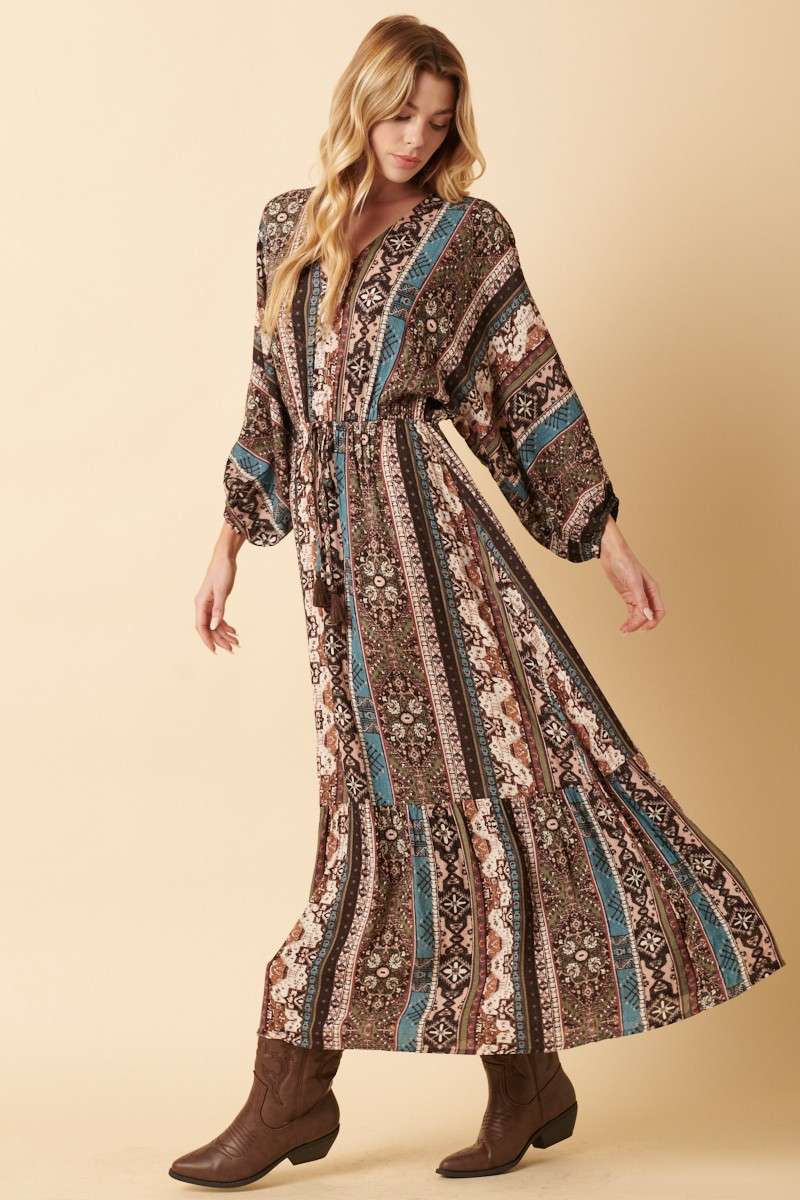 VINTAGE TRIBAL MAXI DRESS