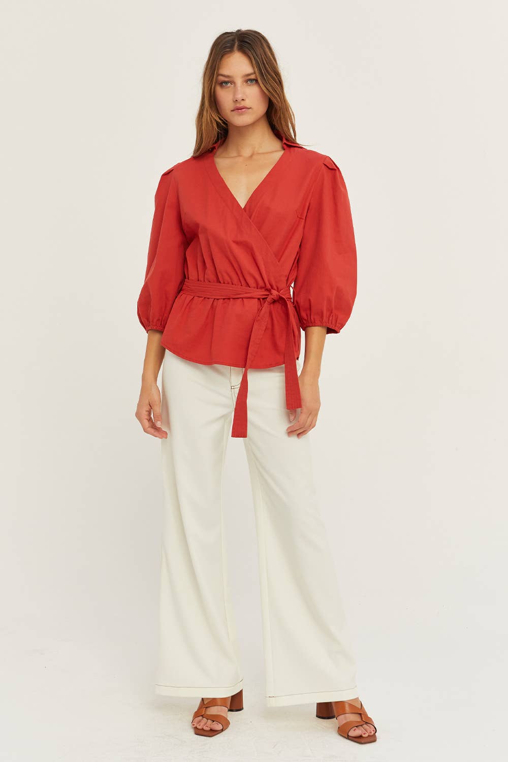 Emily Cotton Wrap Top