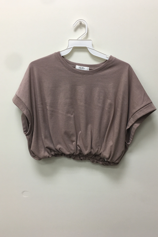 COTTON SHIRRED CROP TOP