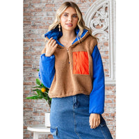 Soft fleece Quilted Puffer Sleeve Pullover