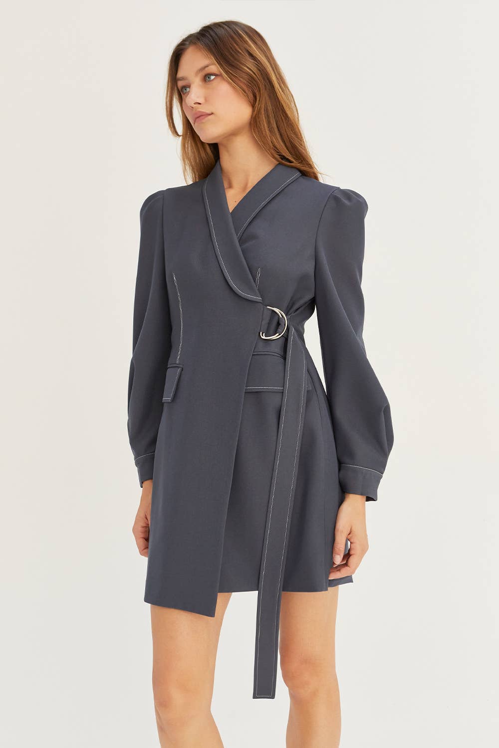 Hayley Blazer Surplice Mini Dress