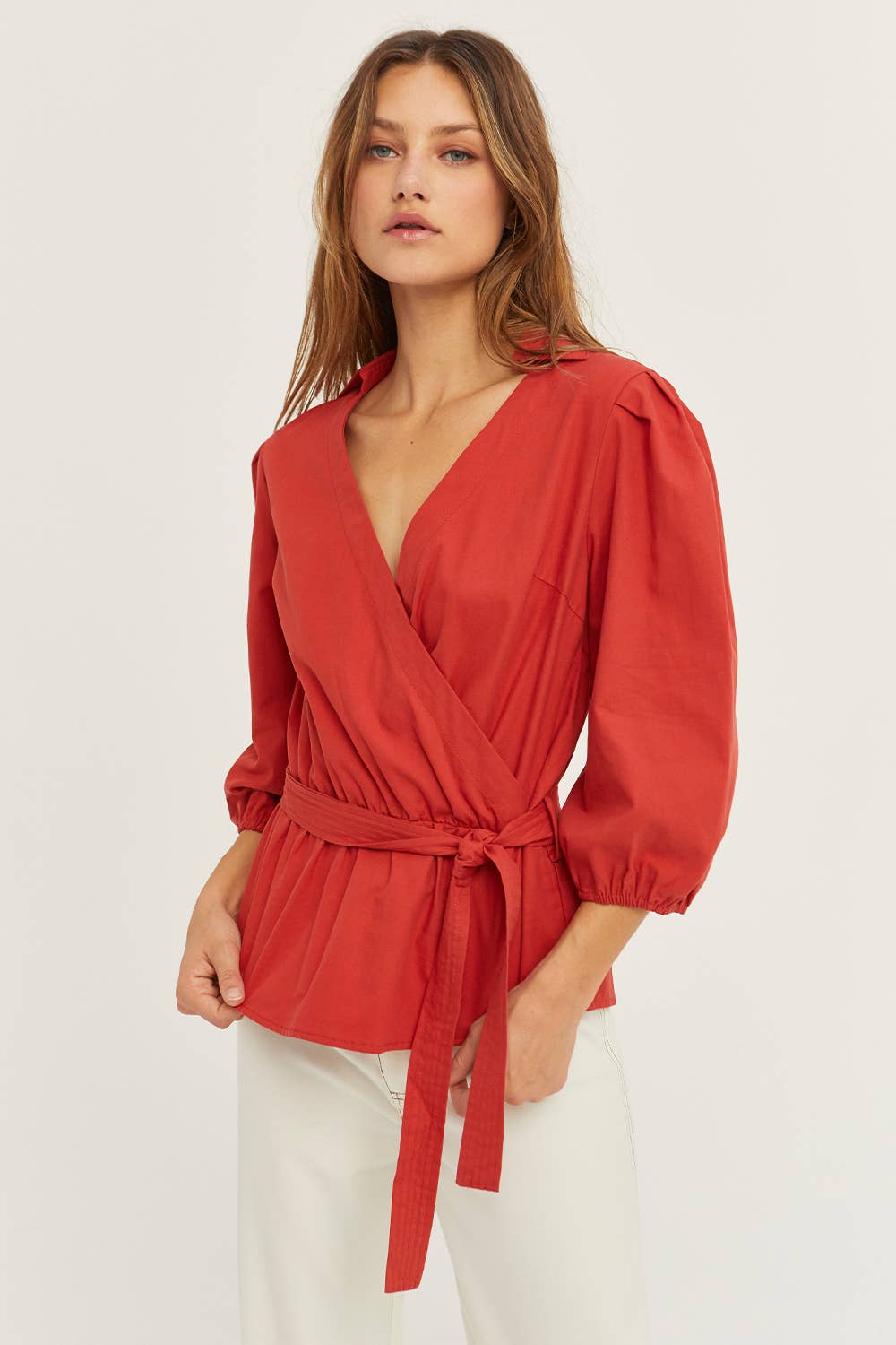 Emily Cotton Wrap Top